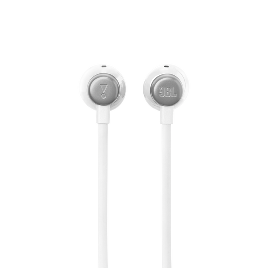 JBL Tune 305C USB - White - Wired Hi-Res Earbud Headphones - Back
